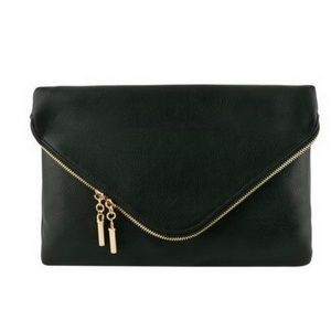 Vegan Leather Foldover Clutch